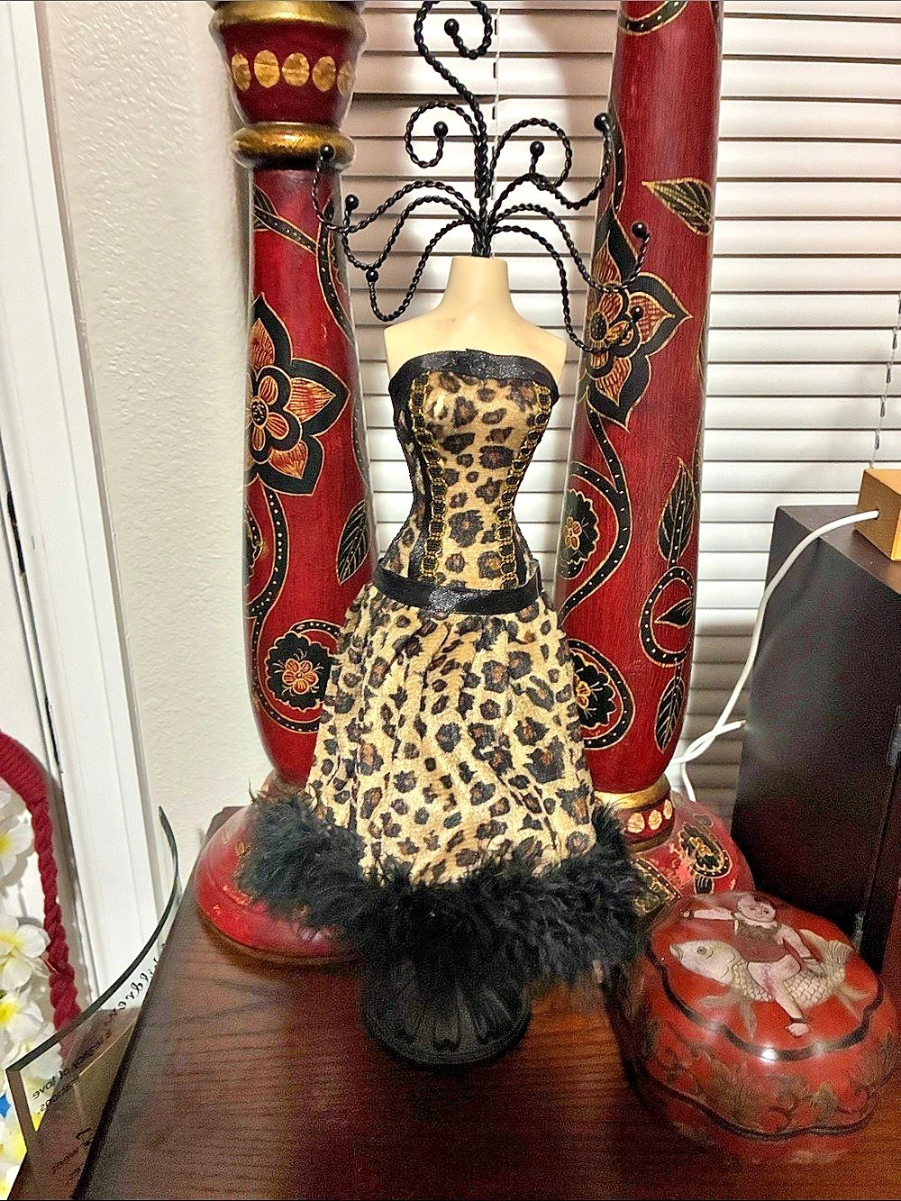Leopard Print Decorative Figurine